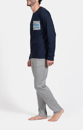 Pyjama long Homme La folie des glandeurs Gris 3