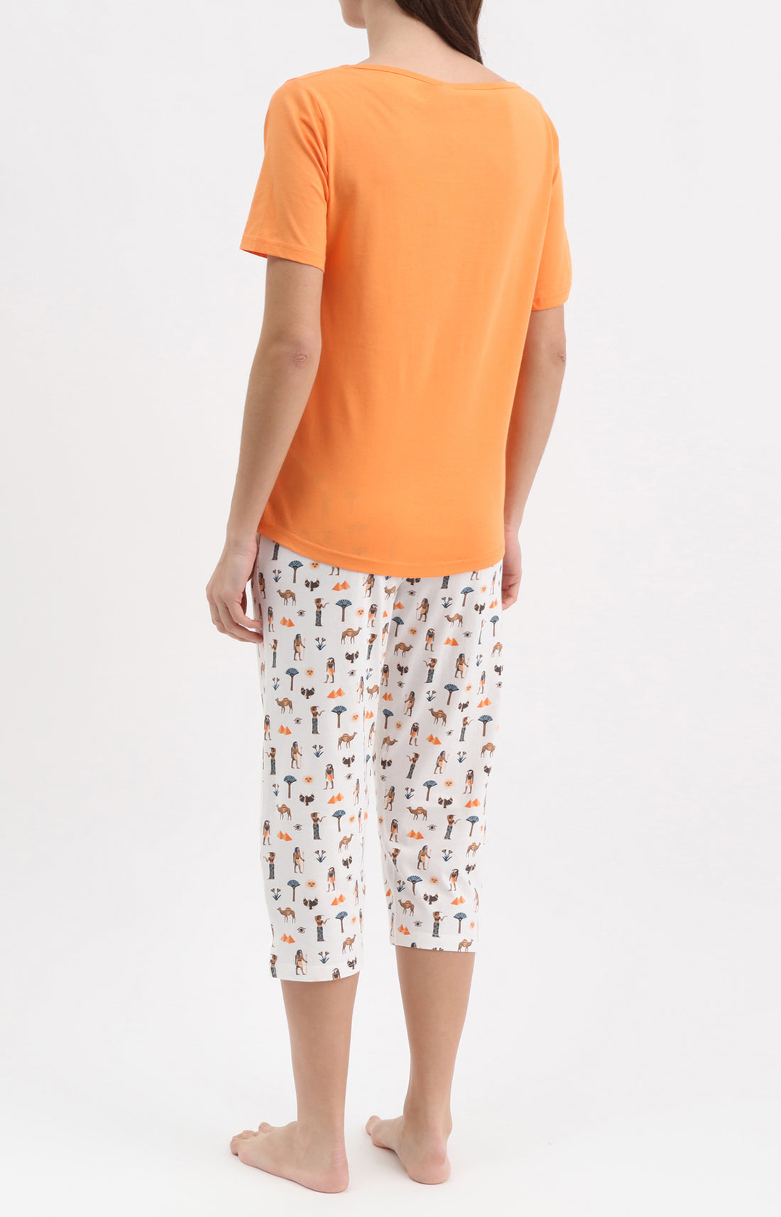 Pyjama Femme Reine de la nuit Imprimé illustrations égyptiennes 3