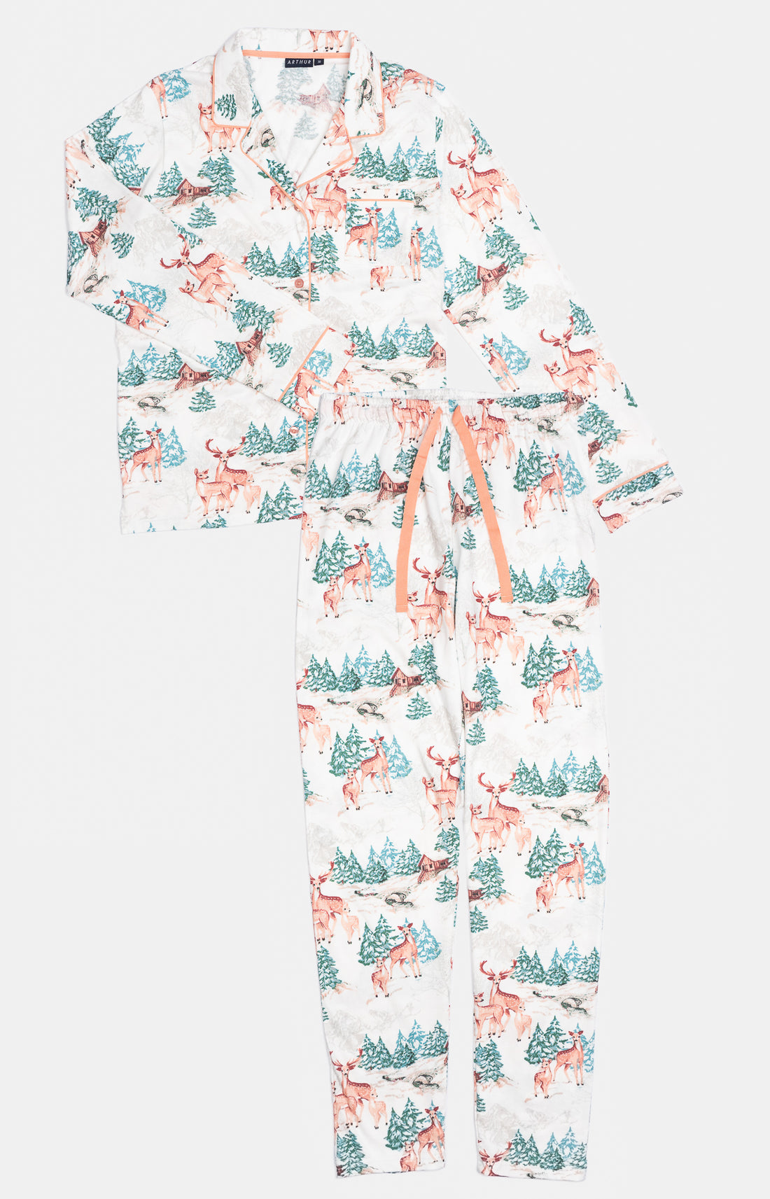 Pyjama boutonné femme Biche 3