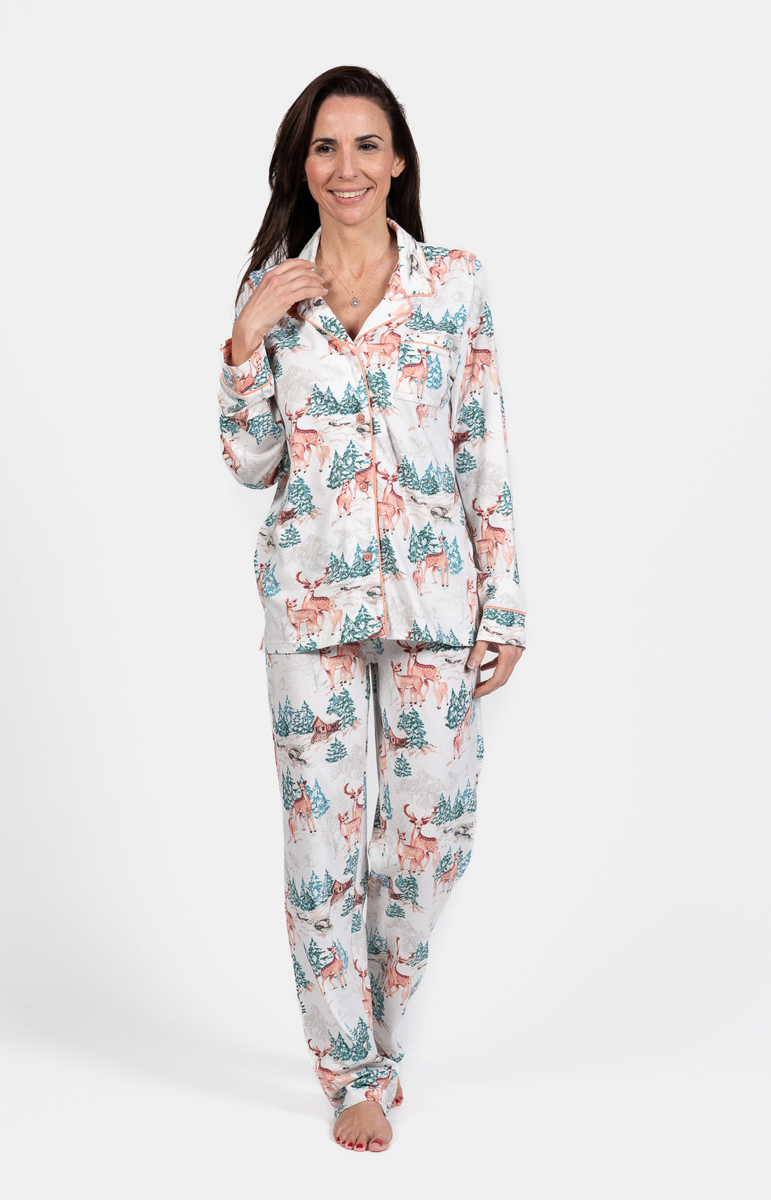 Pyjama boutonné femme Biche 1