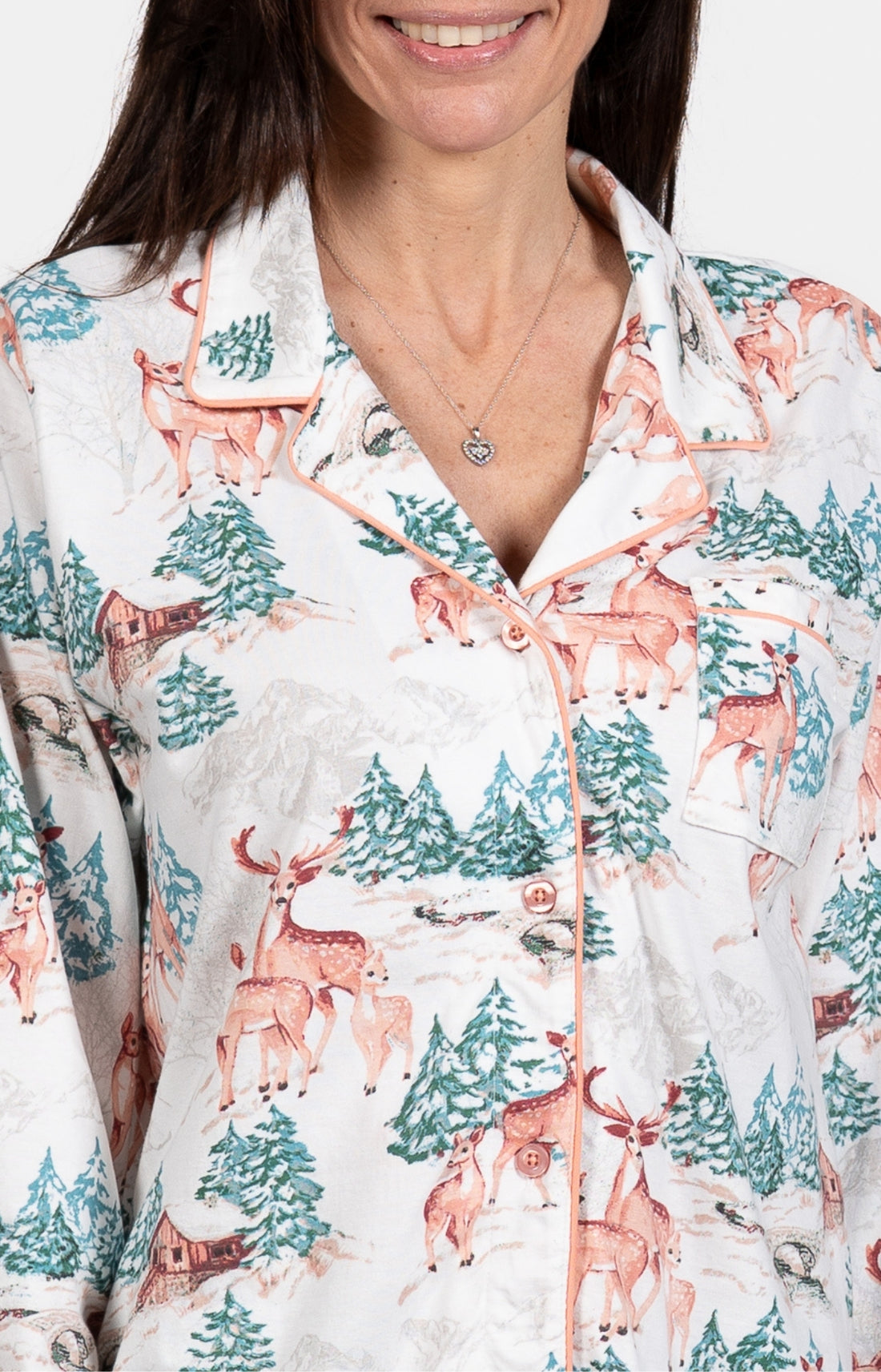 Pyjama boutonné femme Biche 2