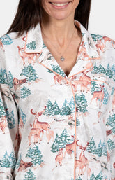 Pyjama boutonné Femme biche Blanc 2