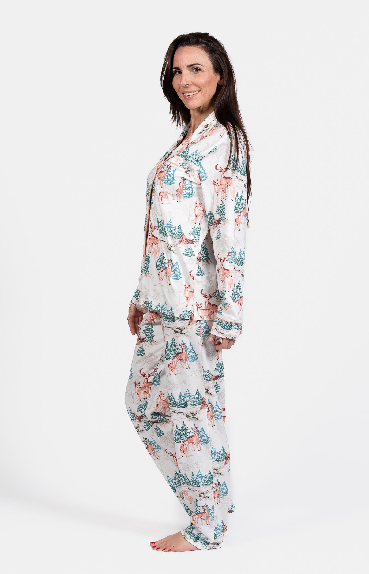 Pyjama boutonné femme Biche 5