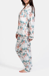 Pyjama boutonné Femme biche Blanc 5