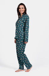 Pyjama long boutonné Femme Renard Vert 5