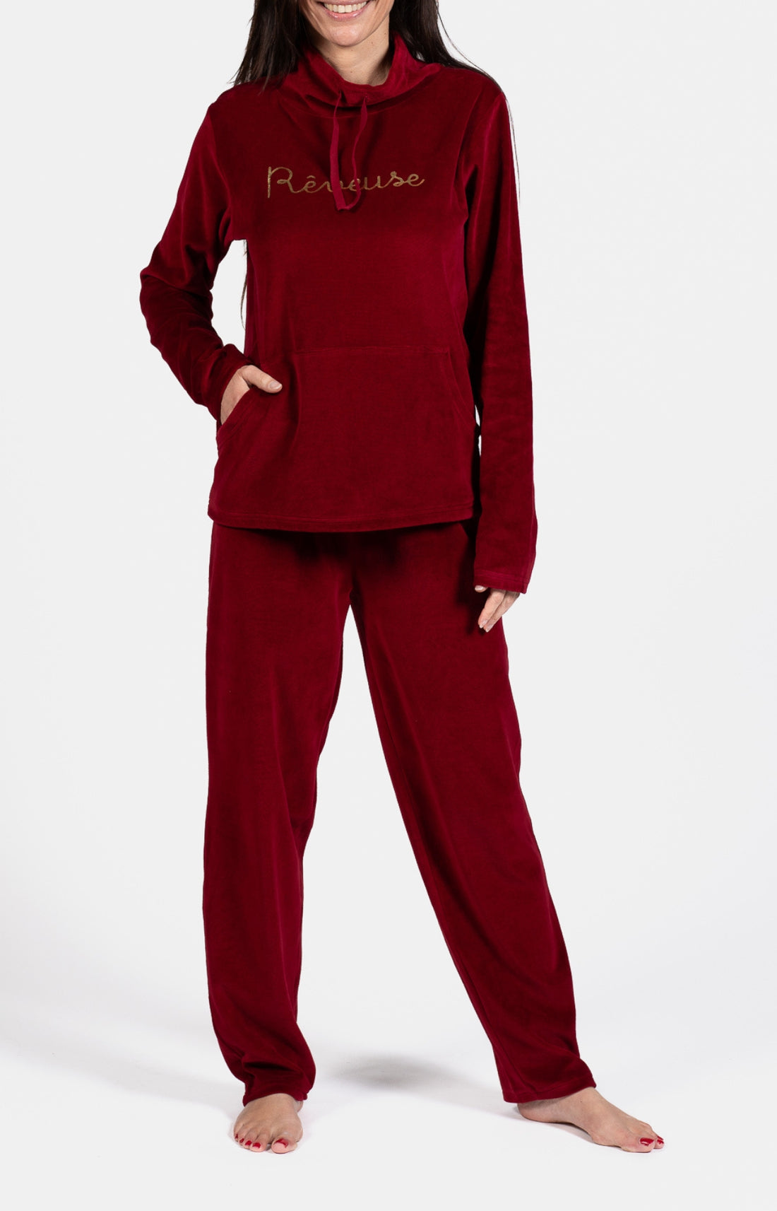 Pyjama long Homme Rêveuse Rouge 1