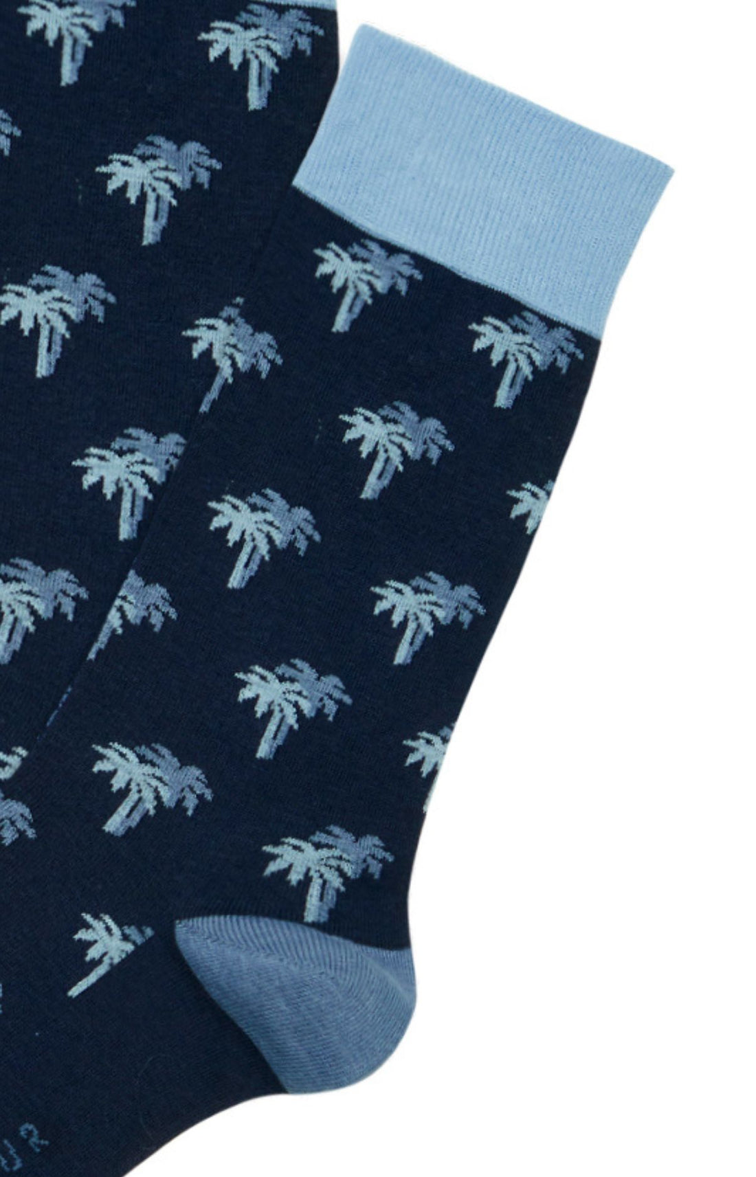 Navy Socks - Little palm tree