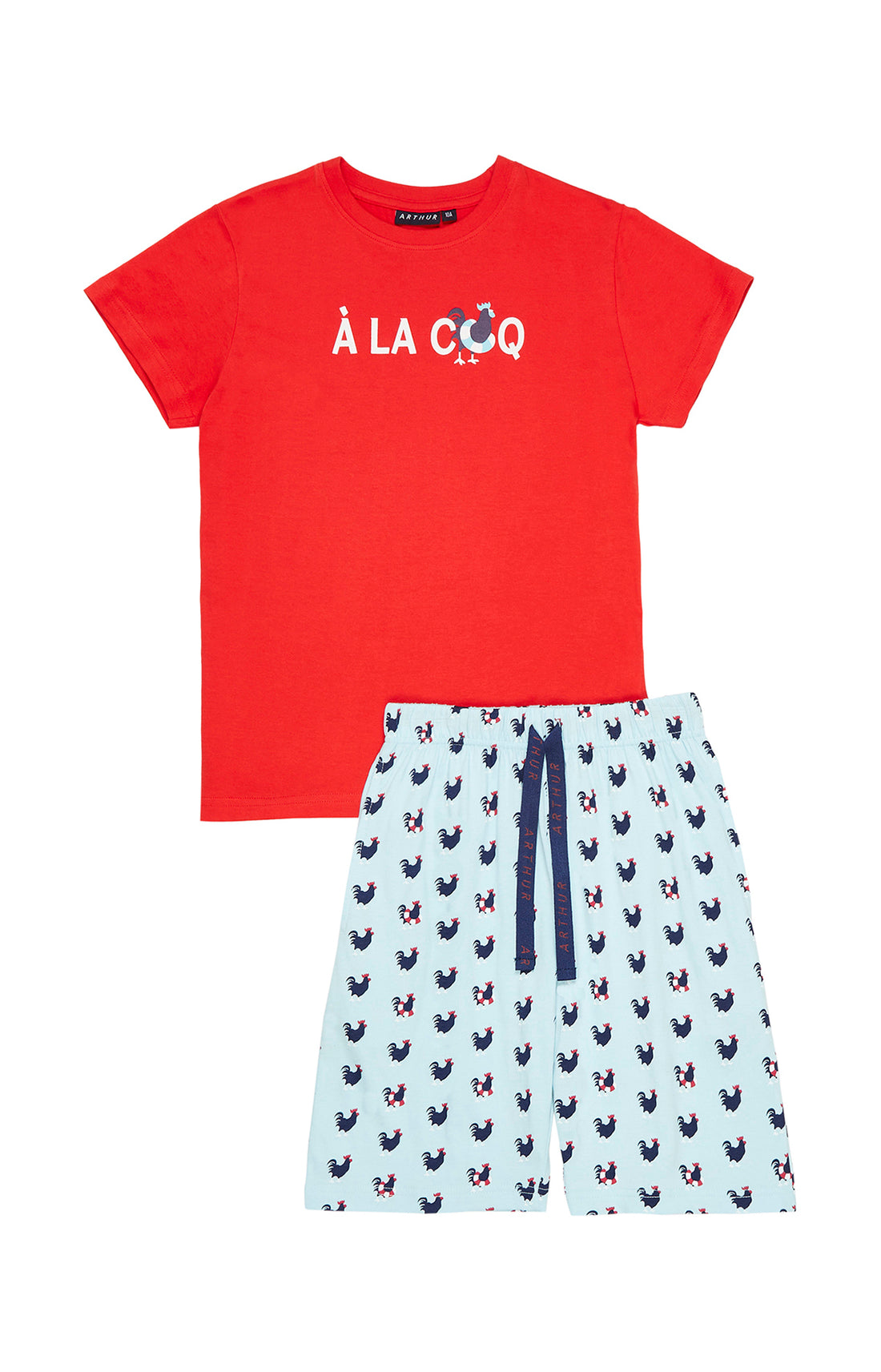 Pyjashort Enfant Coq Bleu 3