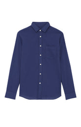 Chemise Homme manches longues Voile de coton Blanc et Ivoire 11