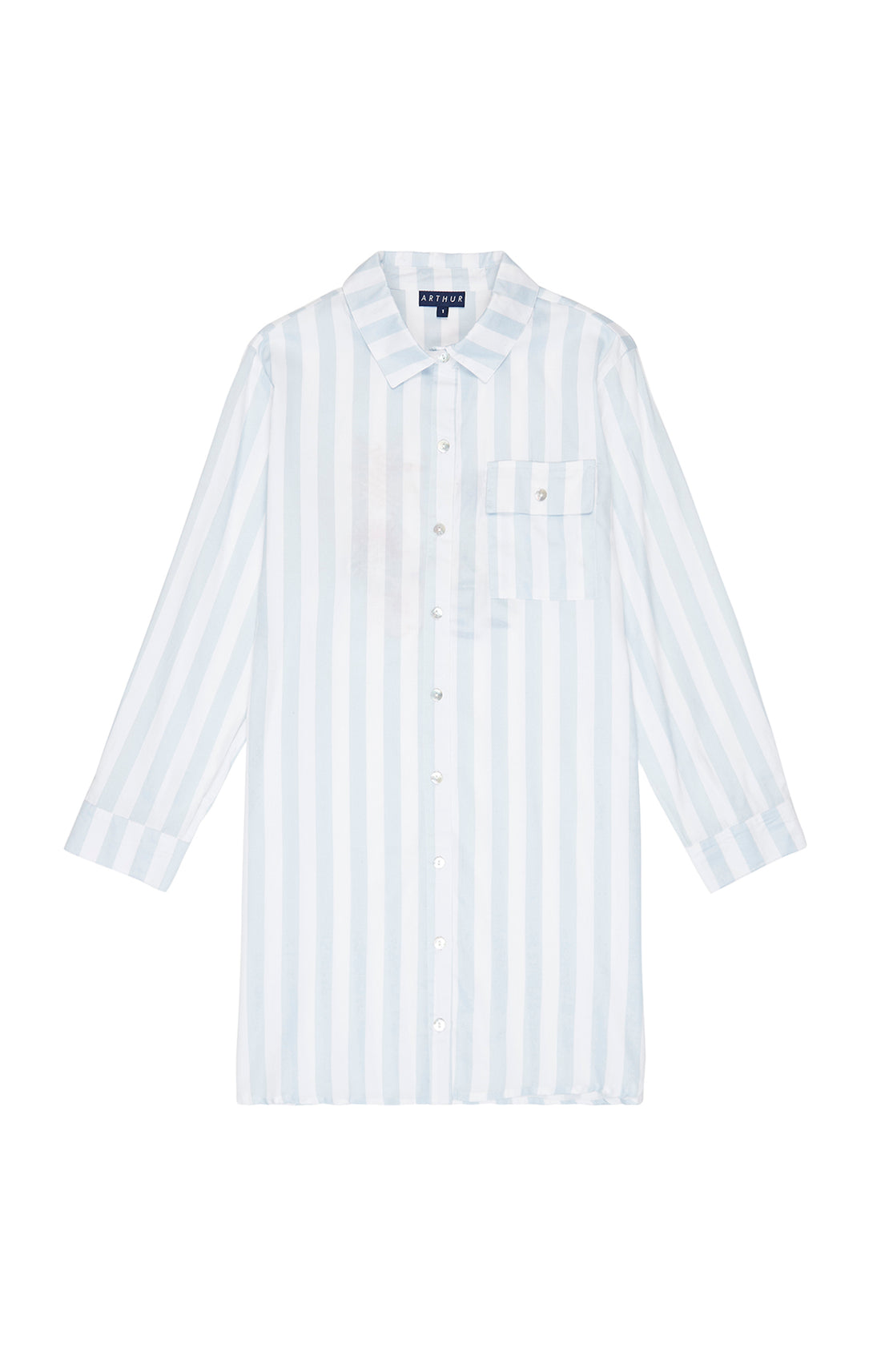 Robe Chemise Femme Rayure Tahiti Bleu 3