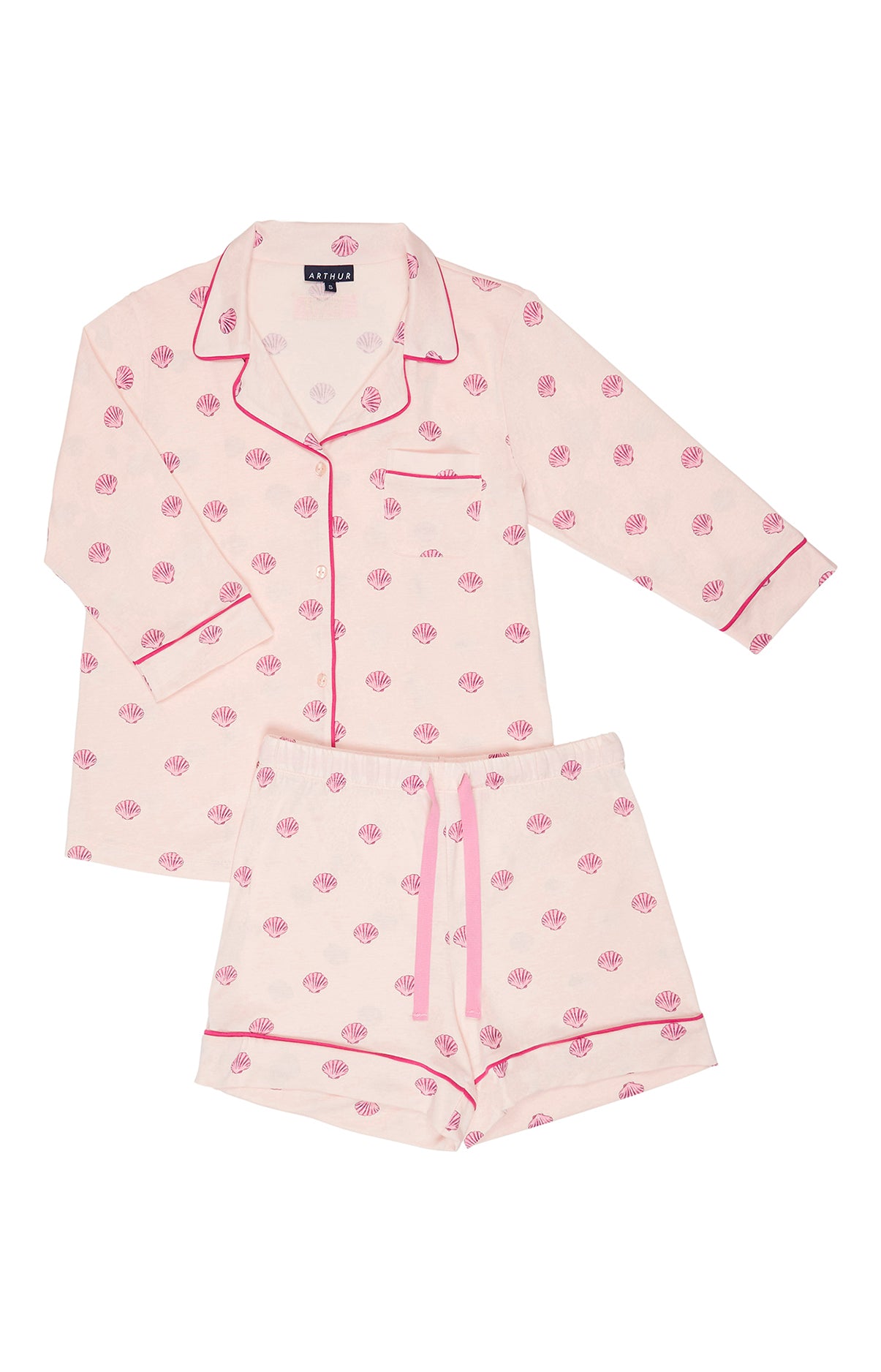 Pyjama court boutonné - Coquillage 3