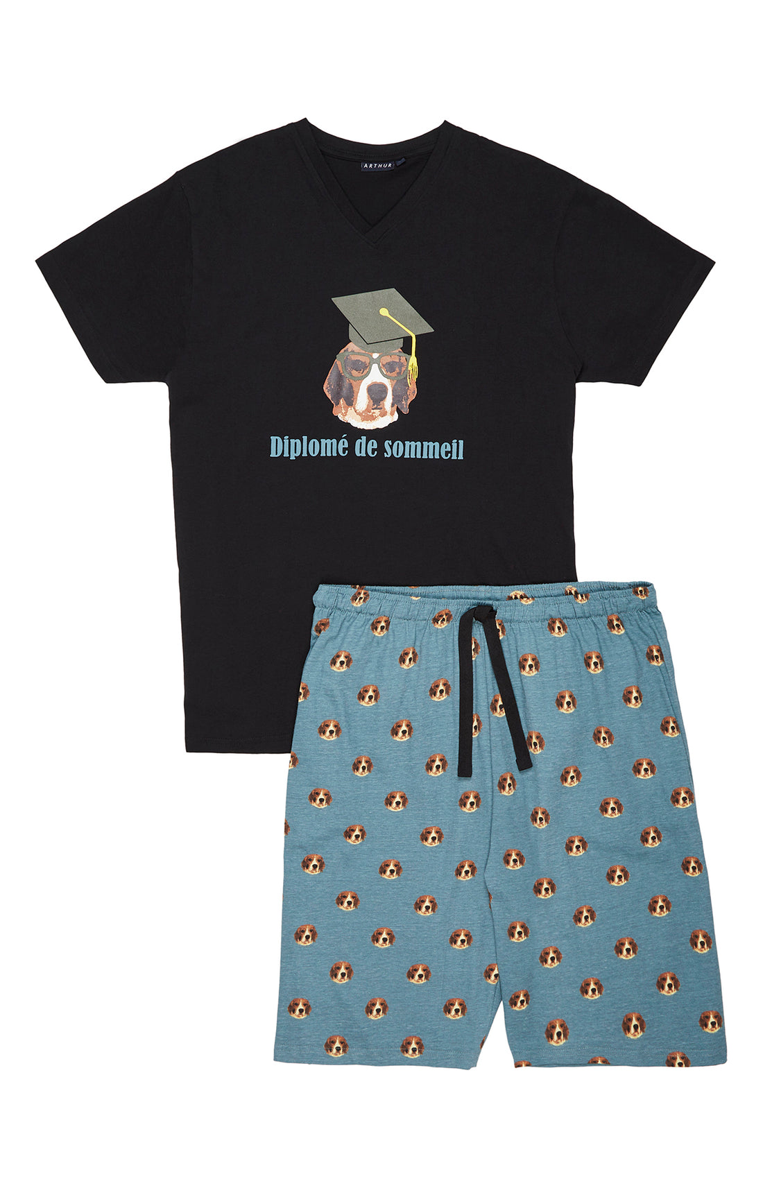 Pyjashort Beagle - Noir