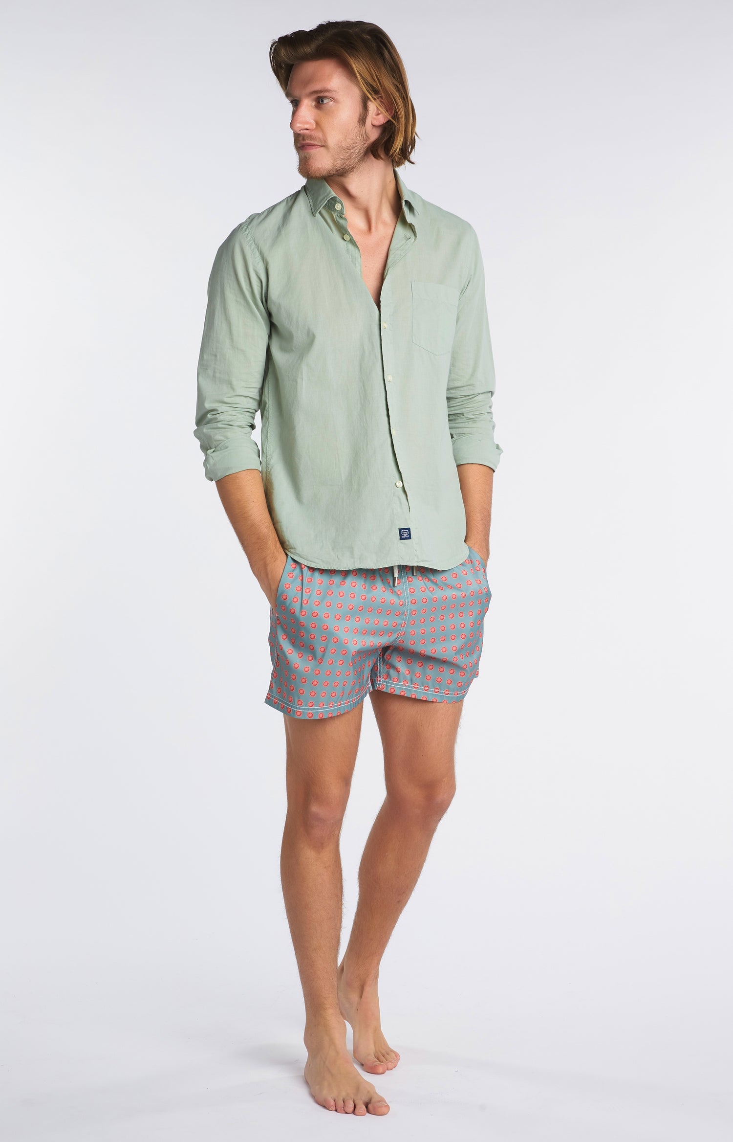 Chemise unie Vert 1