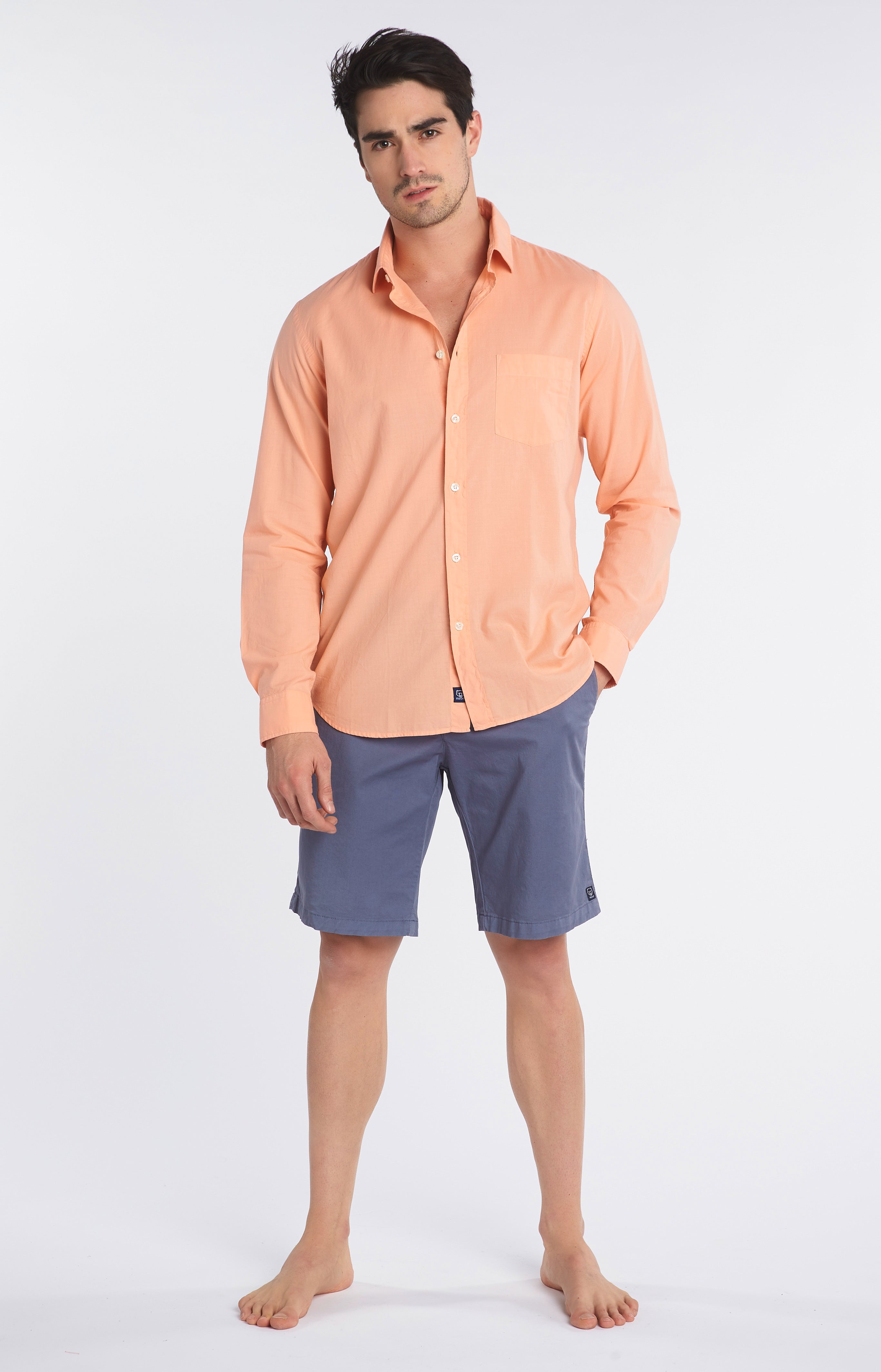 Chemise unie Melon 1