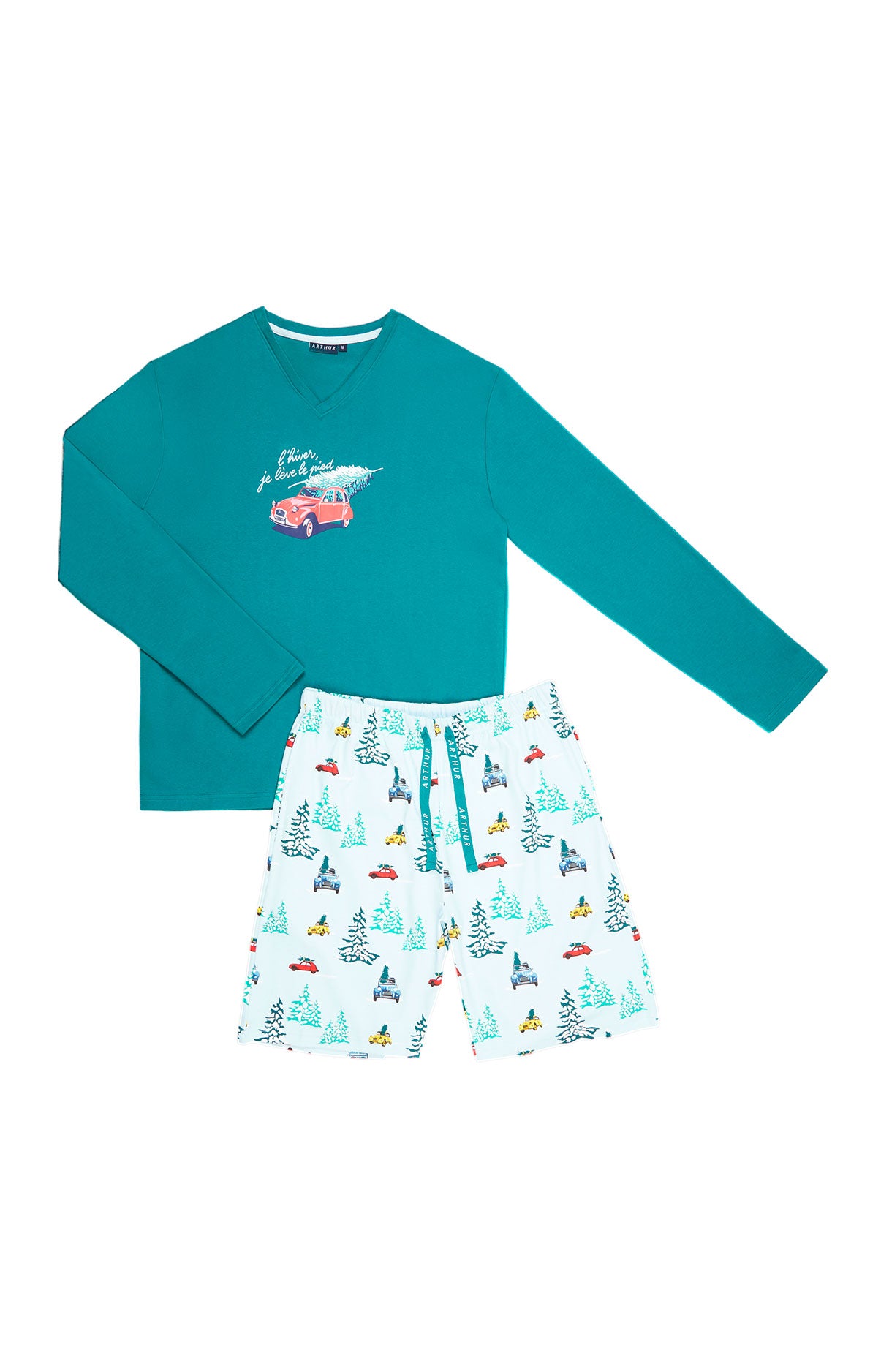 Pyjashort manches longues 2CV Pyjamas courts homme – Arthur