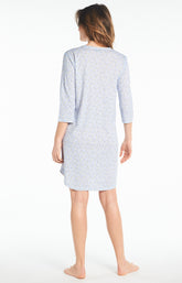 Chemise de Nuit Femme Dalmatien Bleu 5