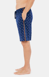Pyjashort Homme Col Marine et Orange 5