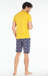 Pyjashort Homme Thé Lit Travail Marine 5