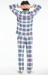 Pyjama long boutonné Homme Logan Blanc et Ivoire 5