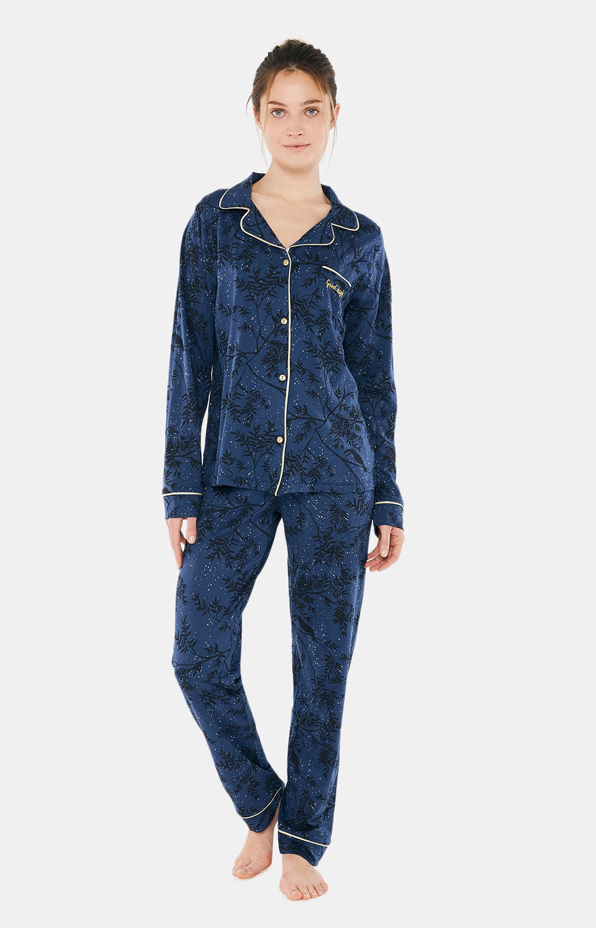 Arthur Pyjamas Pyjama boutonné Good Night | Pyjamas longs femme – Arthur