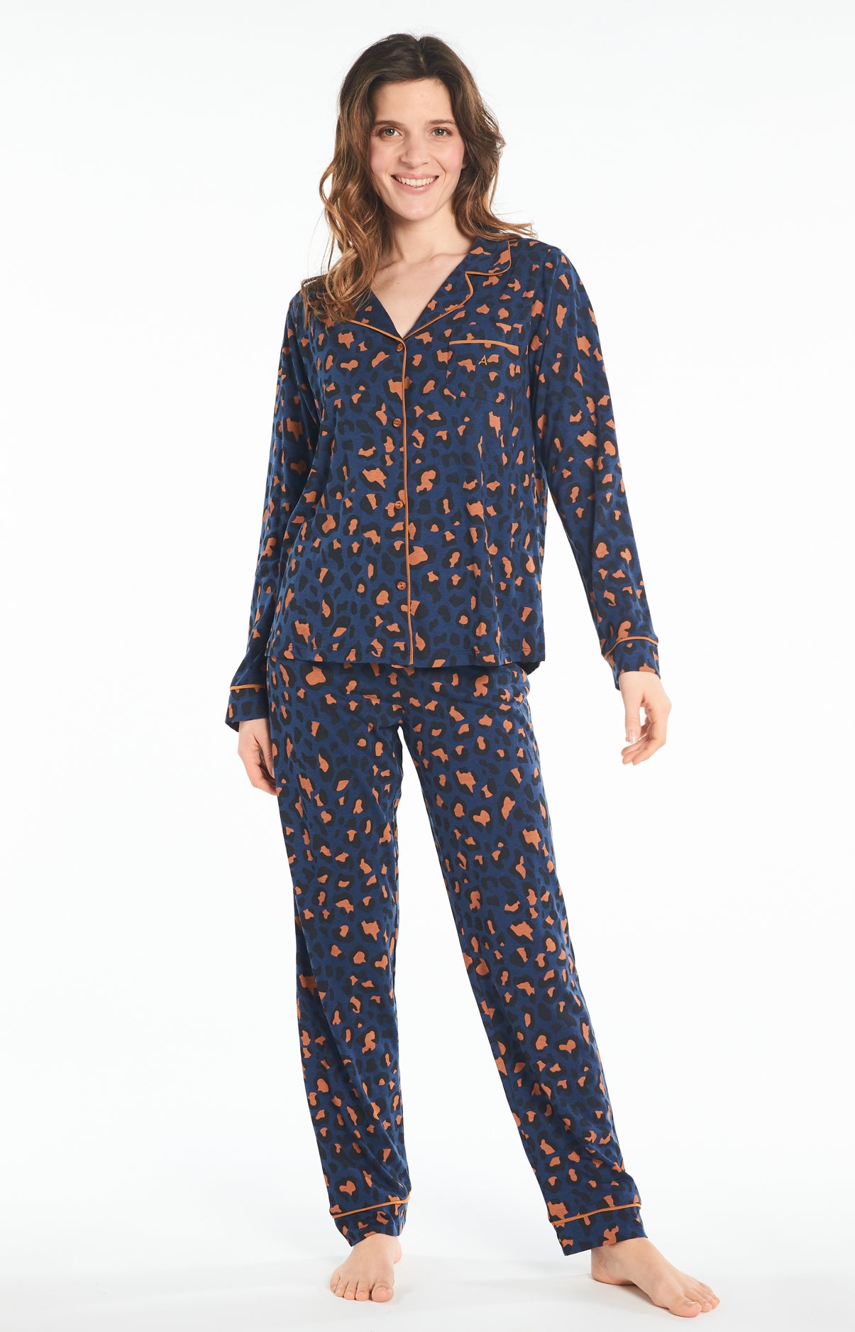 Pyjama Long Lyocell Leopard 2