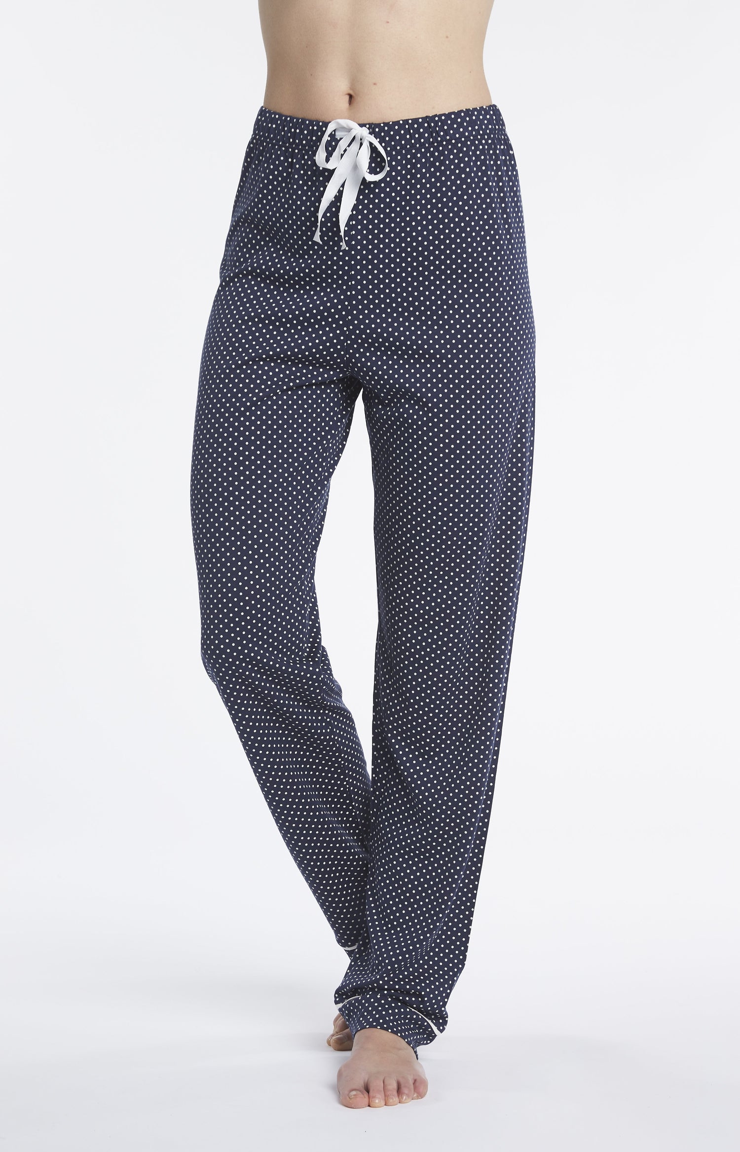 Pyjama long Femme Lyocell Pois Marine 6