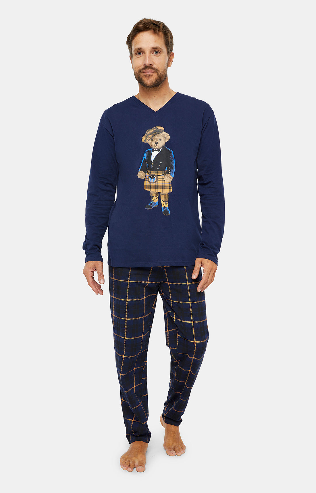Pyjama long Homme Boston Marine 1