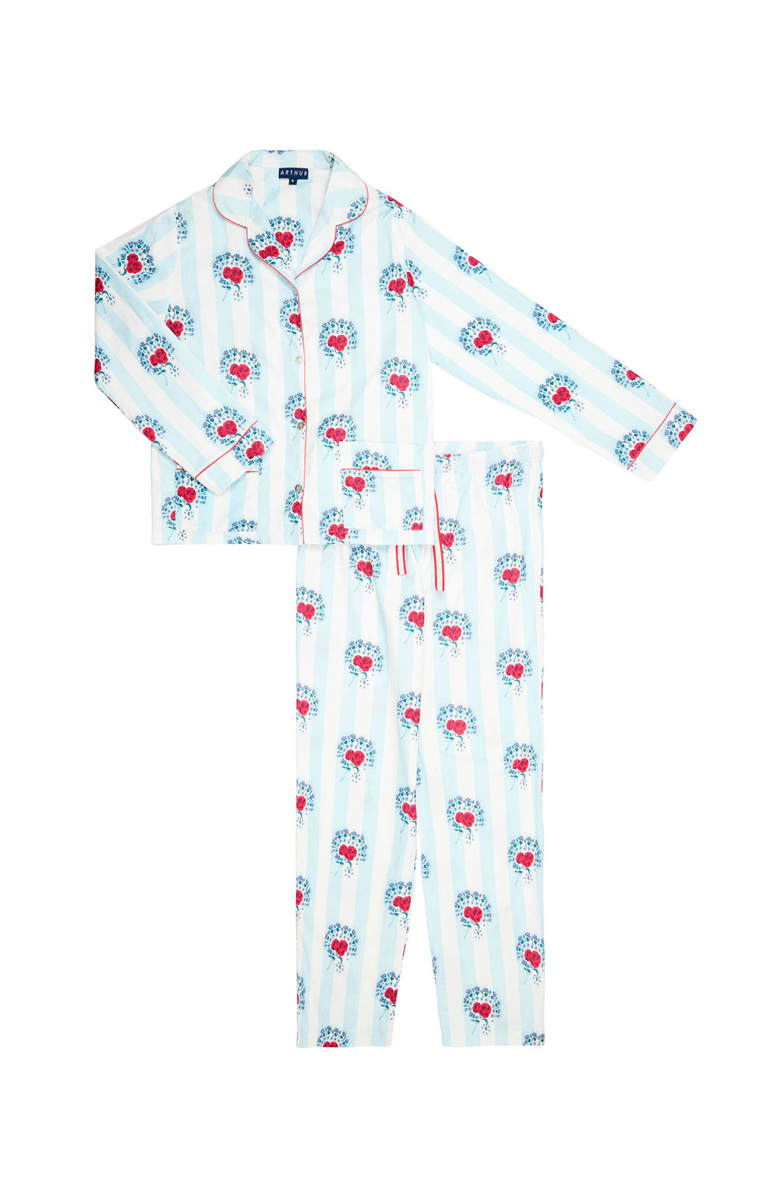 Pyjama long boutonné Femme Suzanne Bleu 3