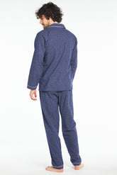 Pyjama Homme long Homme Pilou Classique Marine 7