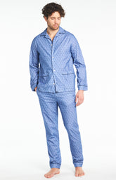 Pyjama Homme long Homme Pilou Clock Bleu 1