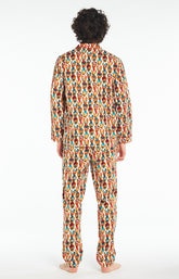 Pyjama Homme long Homme Pilou Teddy Blanc et Ivoire 6