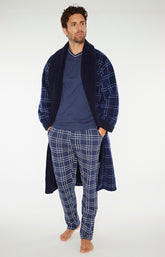 Robe de chambre Homme Polaire Lewis Marine 4