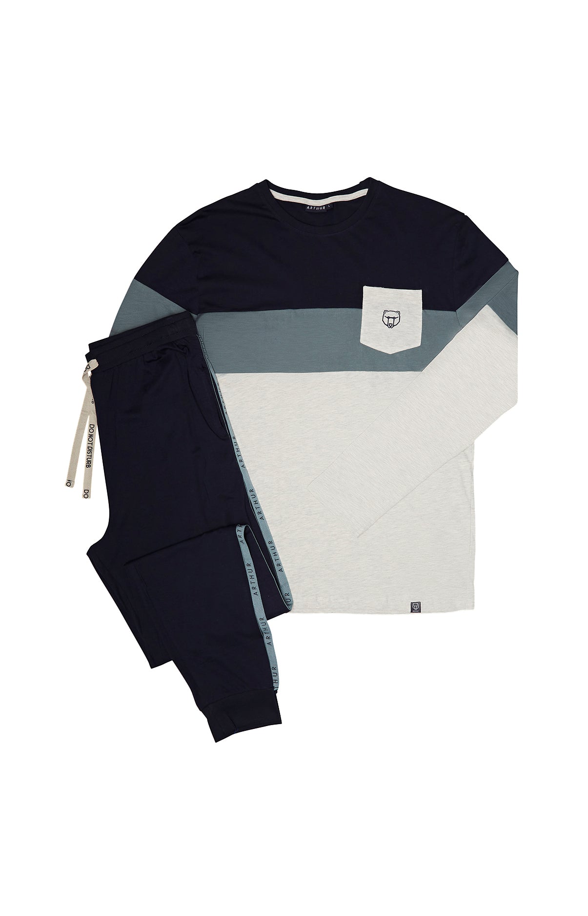 Pyjama Homme long Homme Trio Gris 3