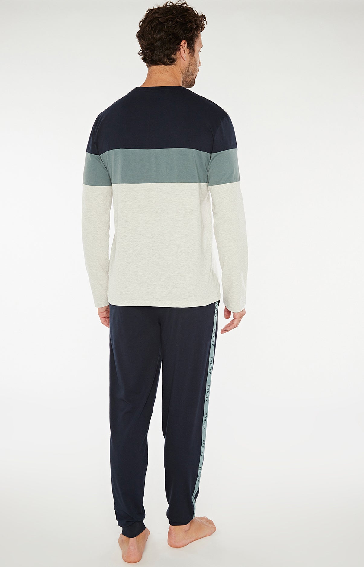 Pyjama Homme long Homme Trio Gris 4